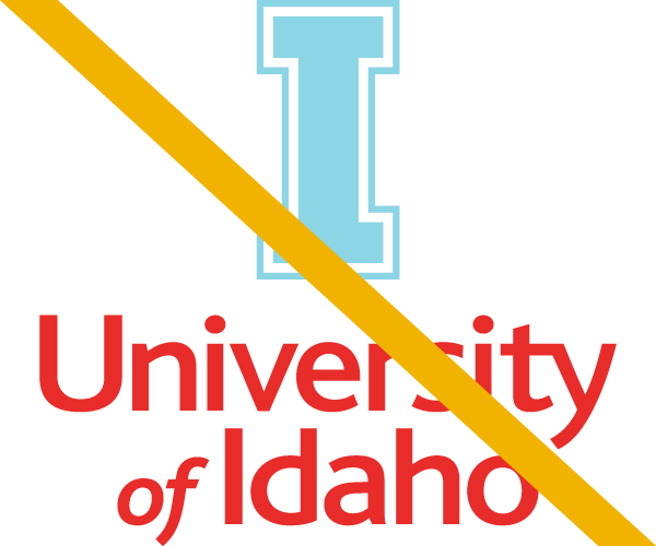 Do not change the color of the University of Idaho logo
