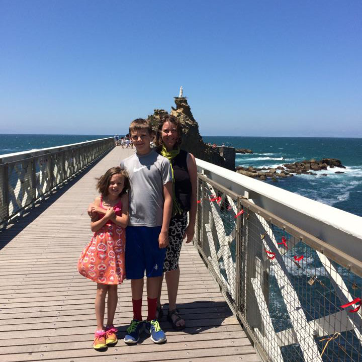 Maddie, Mason and Kelli Schrand in Spain