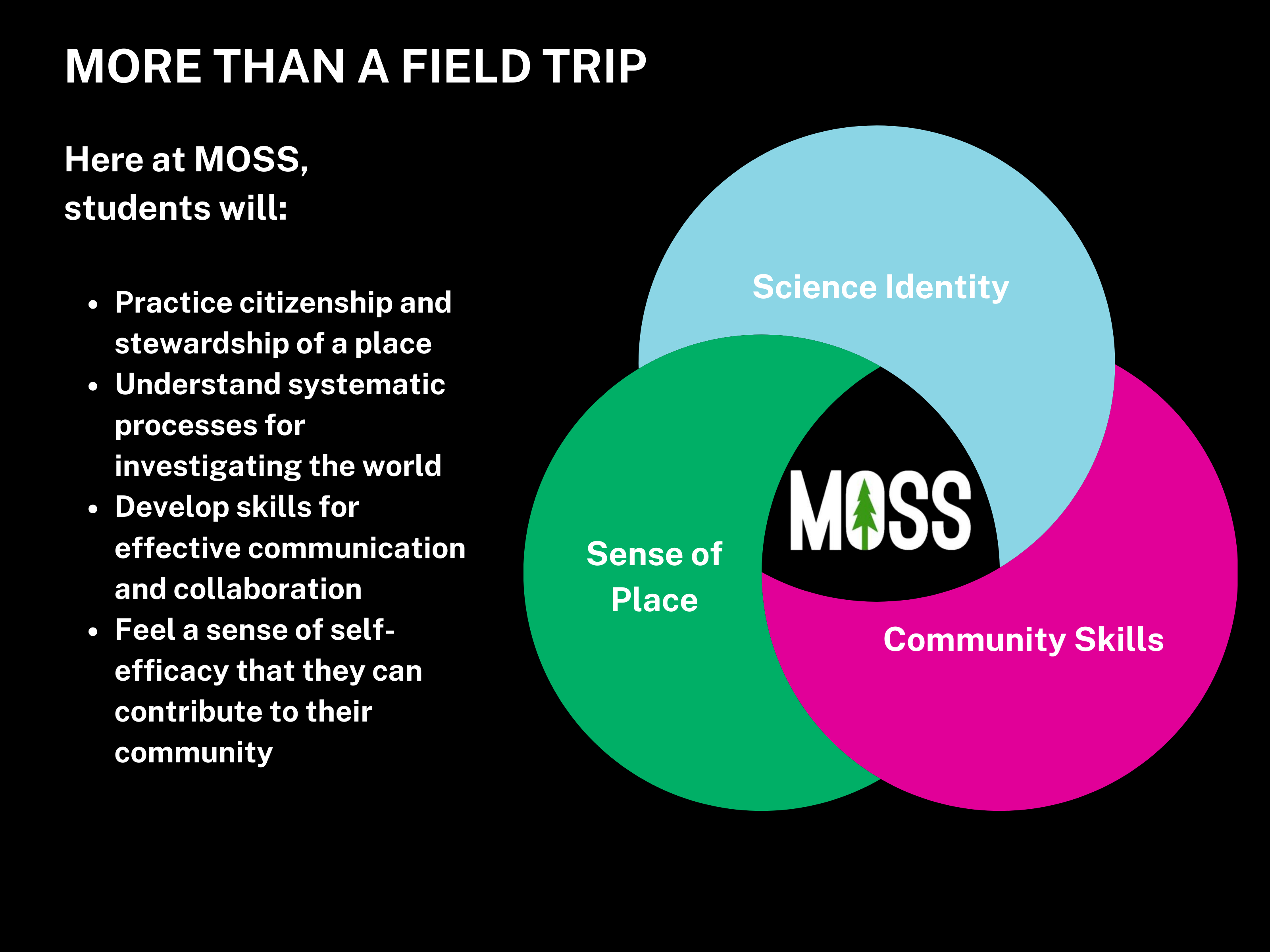 What Makes a Moss Experience? Science Identity, Sense of Place, & Community Skills Venn Diagram