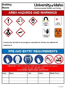 Laboratory Sign Example