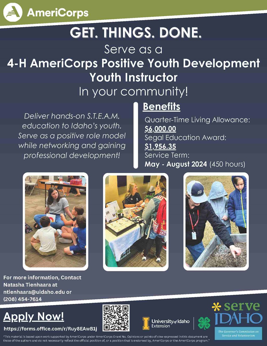 4-H AmeriCorps Positive Youth Development Instructor