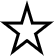 Star shape in black outline.