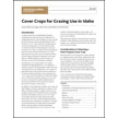 Cover Crops for Grazing Use in Idaho