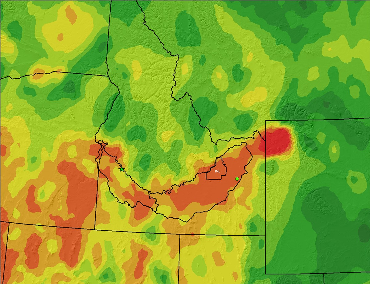 Map of Geological hotspots in the West. Map of Geological hotspots in the West.