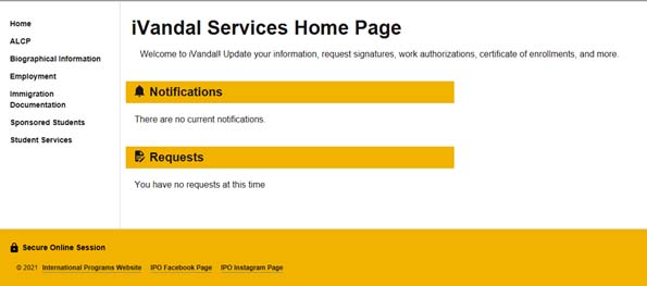Screenshot of iVandal home page.