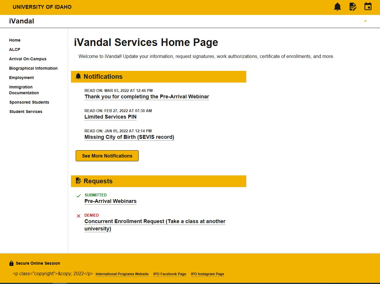 iVandal Login Screen