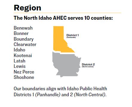 AHEC regions map