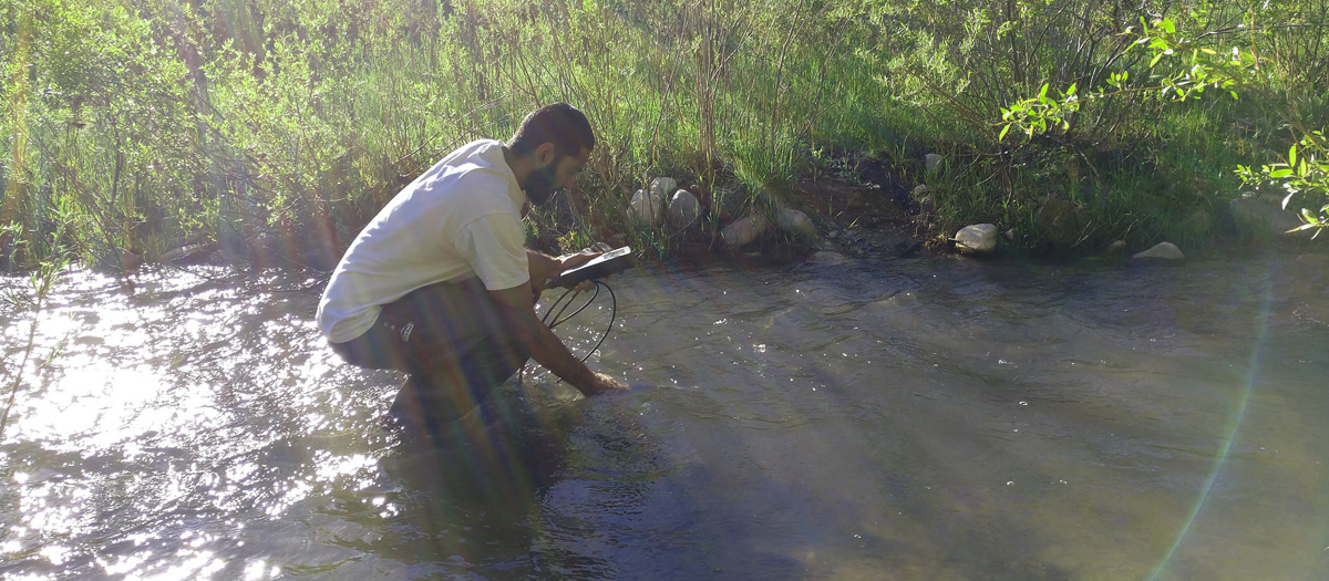 A scientist samples Pocatello’s Mink Creek
