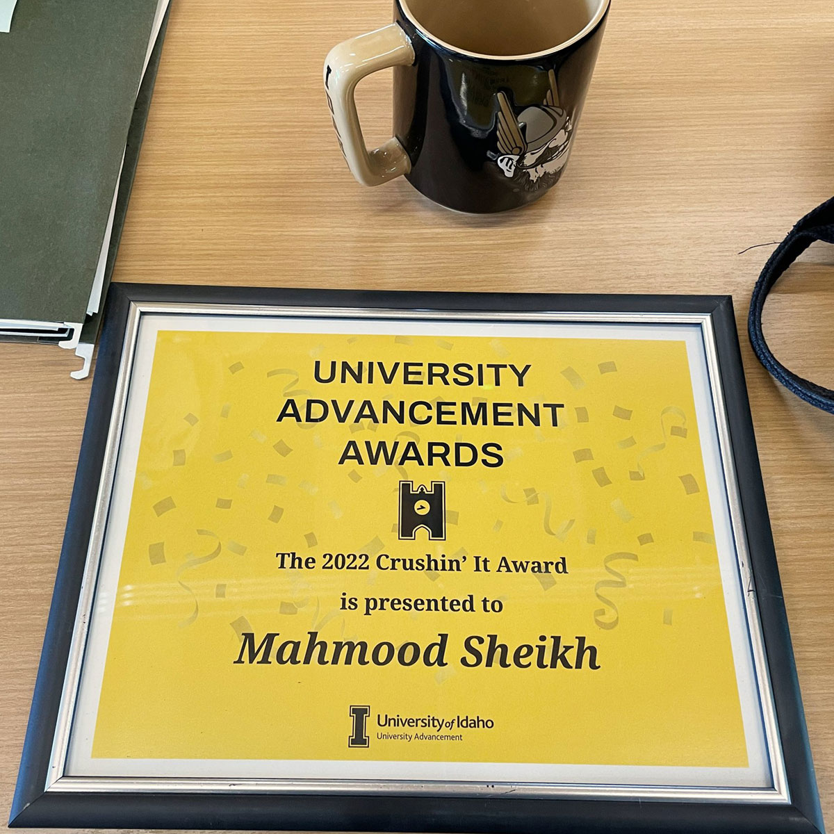 Mahmood Sheikh's Crushin’ It Award