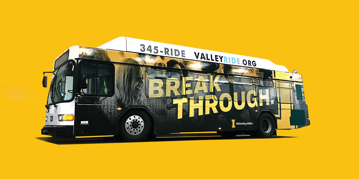 The side of the bus