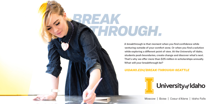 Break through. University of Idaho.
