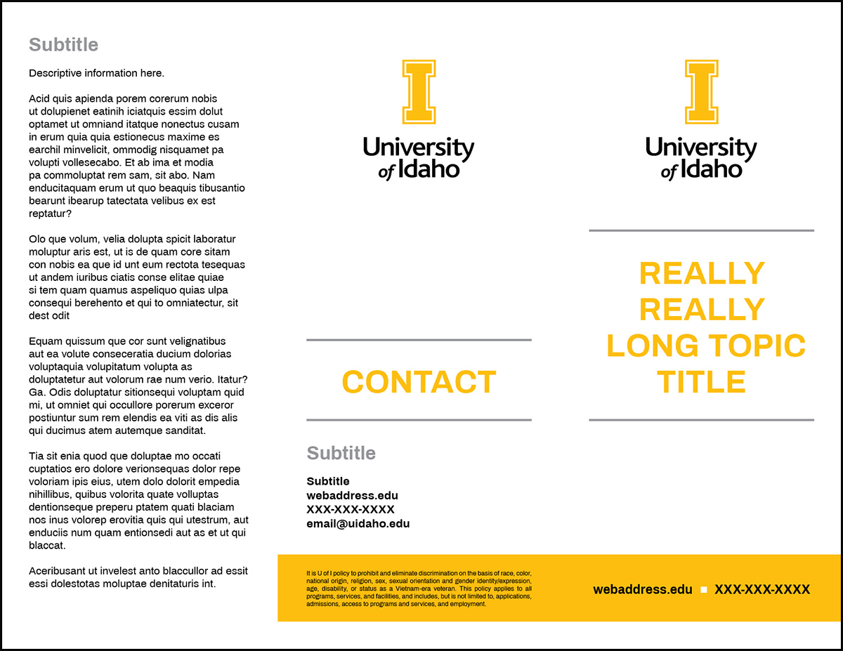 Brochure Templates - U of I Brand Resource Center Regarding Student Brochure Template
