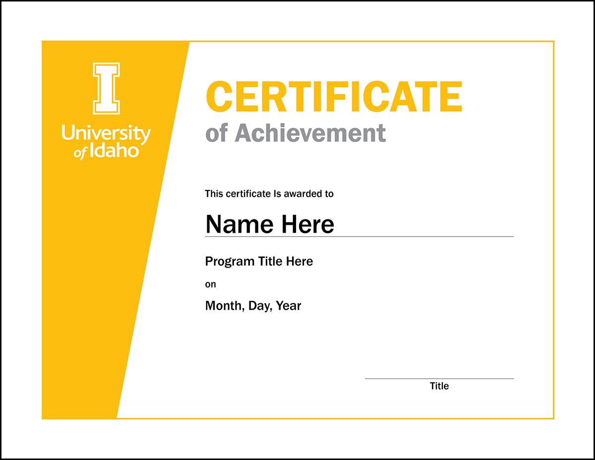 Informal Achievement Certificate - Light Colors