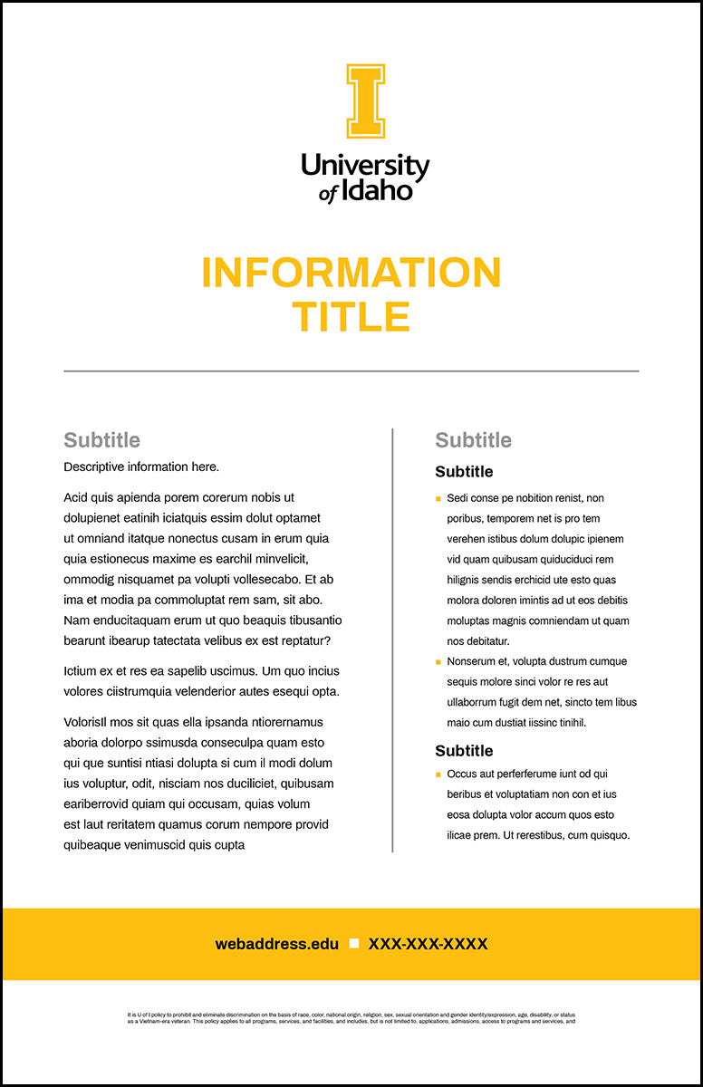 Informational Poster Template from www.uidaho.edu