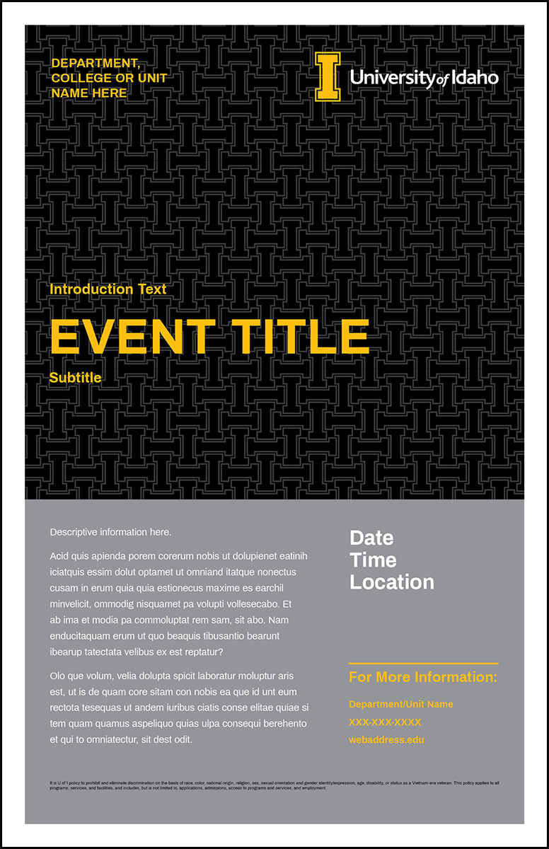 Poster Template Pattern Event