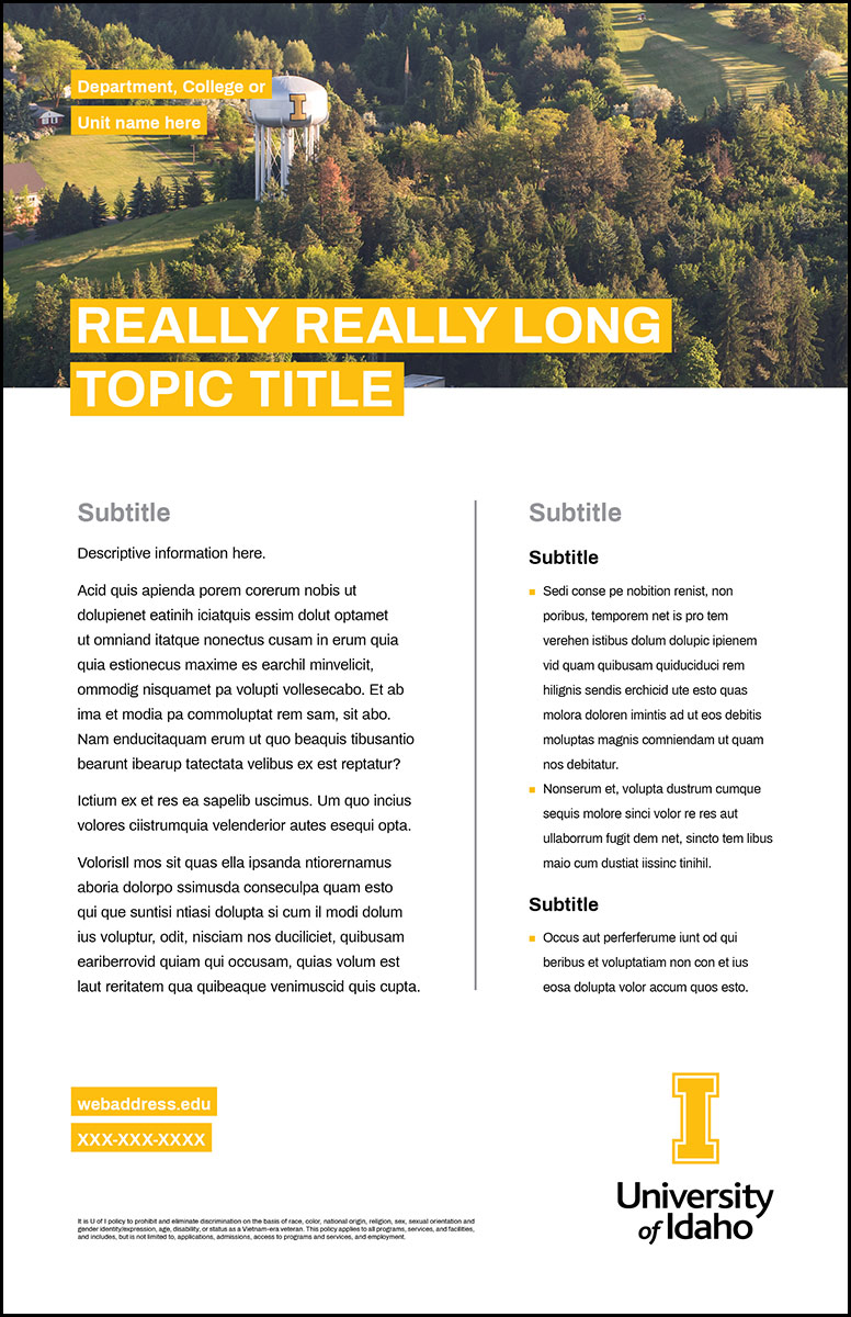 Poster Template Photo Info