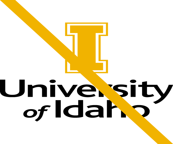 Do not distort the University of Idaho logo