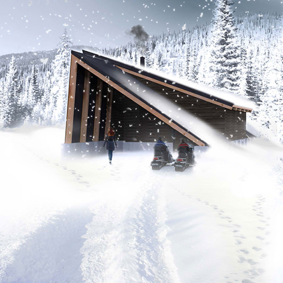 Moose Creek Warming Hut computer rendering