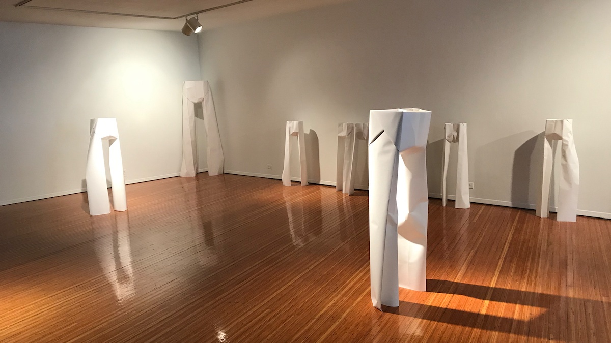Sculpture installation in the Prichard.