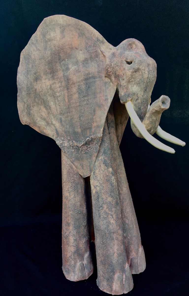 Sculpture of an elephant.