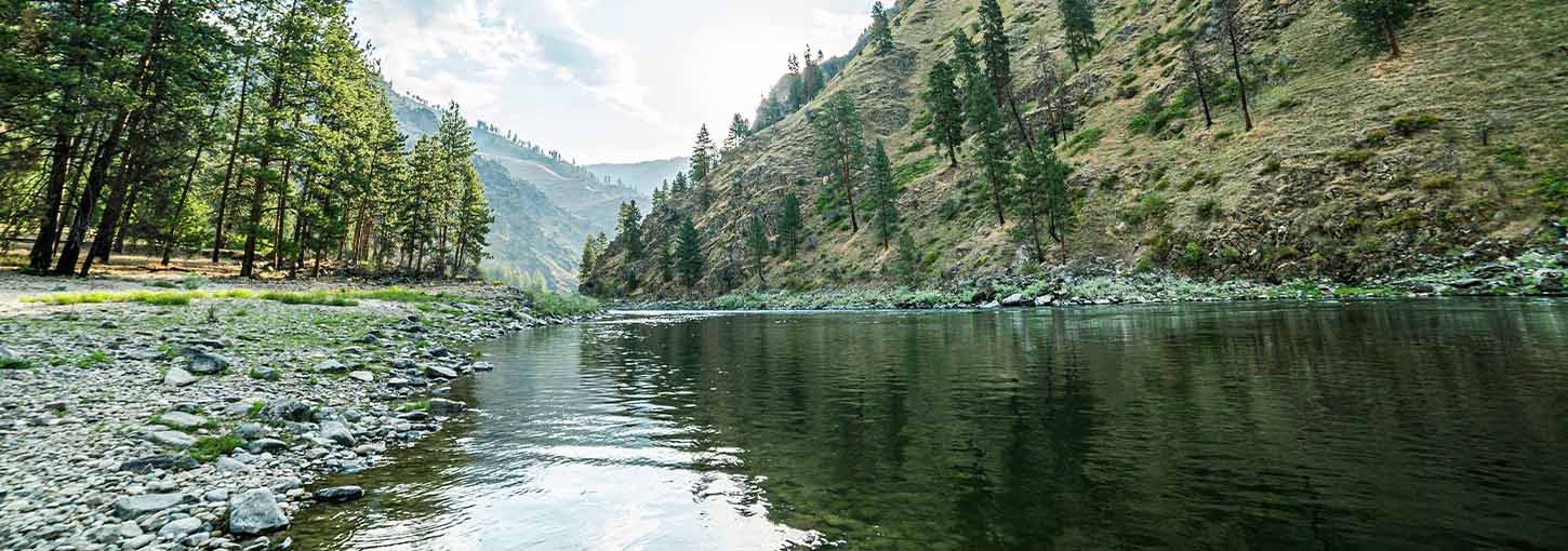 The Salmon River at Riggins, Idaho.