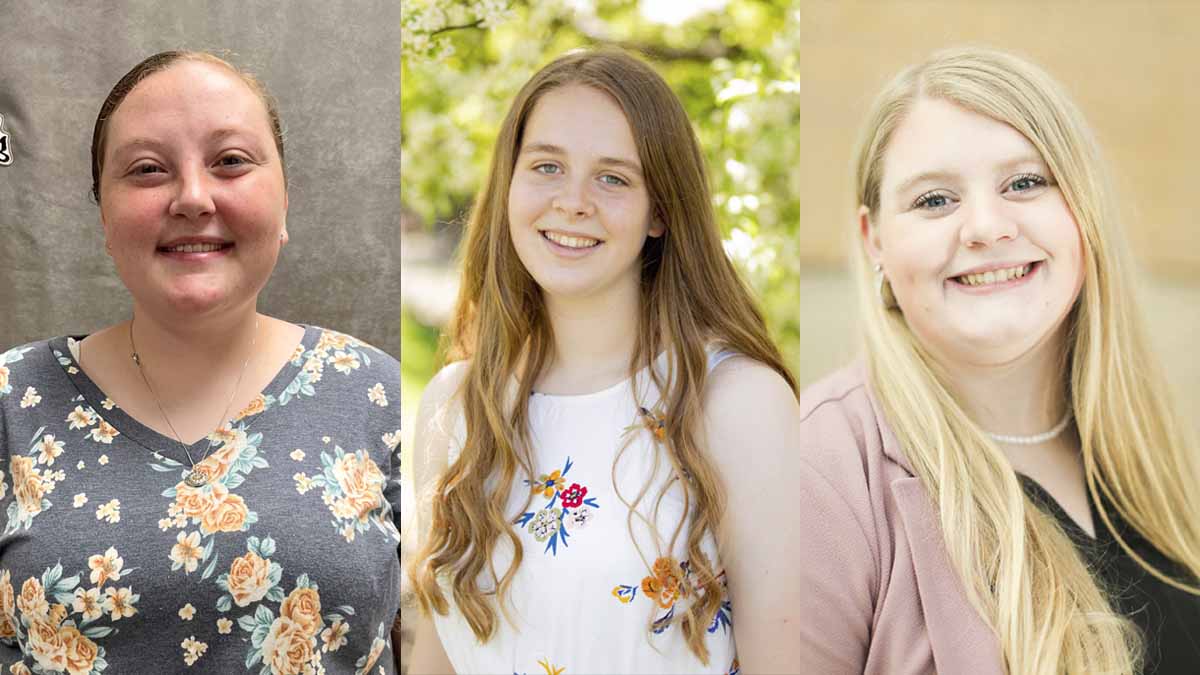 Three portraits of women