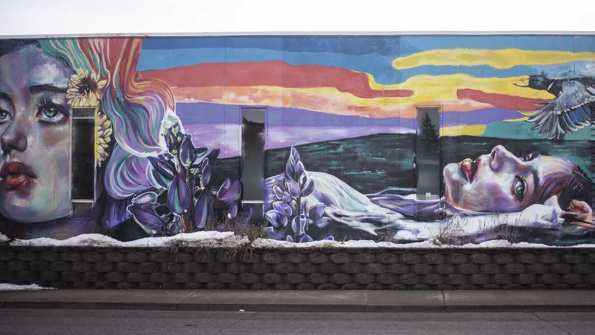 Mural representing Palouse cares about their water
