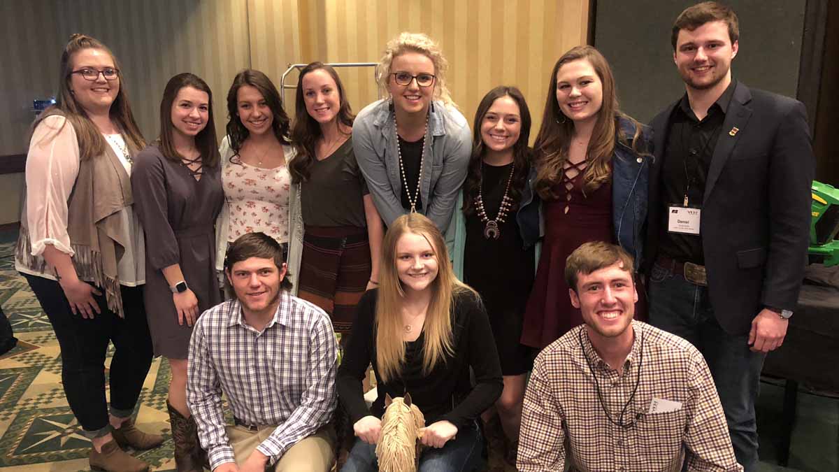 Collegiate Young Farmers and Ranchers Club members that attended the Idaho Farm Bureau Federation Young Farmers and Ranchers Leadership conference in Boise.