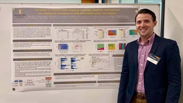 Postdoc Ryan Pace presented his research on understanding variation in the human milk and infant gastrointestinal microbiomes and how they are related to health and disease at the Multi-omics for Microbiome Conference