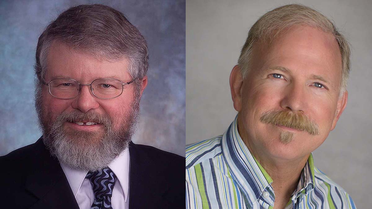Retiring professors Howard Neibling and Richard Allen, 2022.