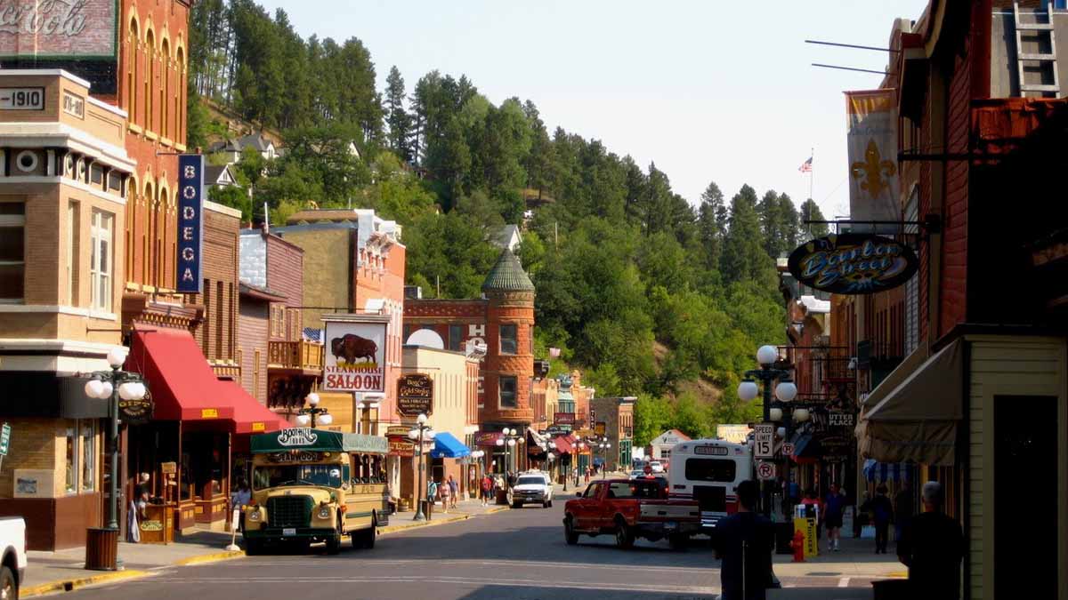 Main street of a rural town