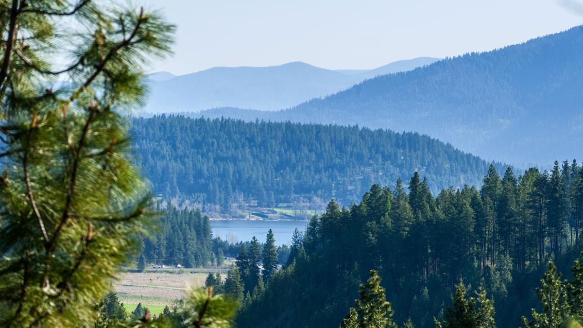 Mountains adjacent to Coeur d'Alene Lake.