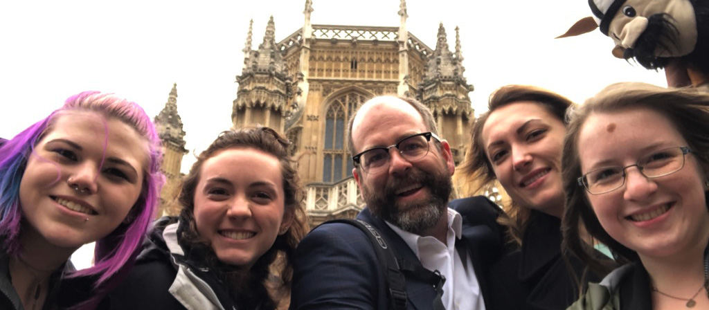 Brian Wolf and students in London