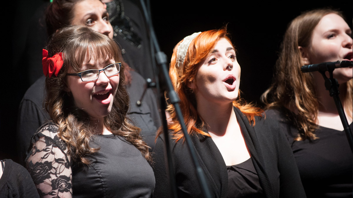 Jazz Choir I at the 2014 holiday concert.
