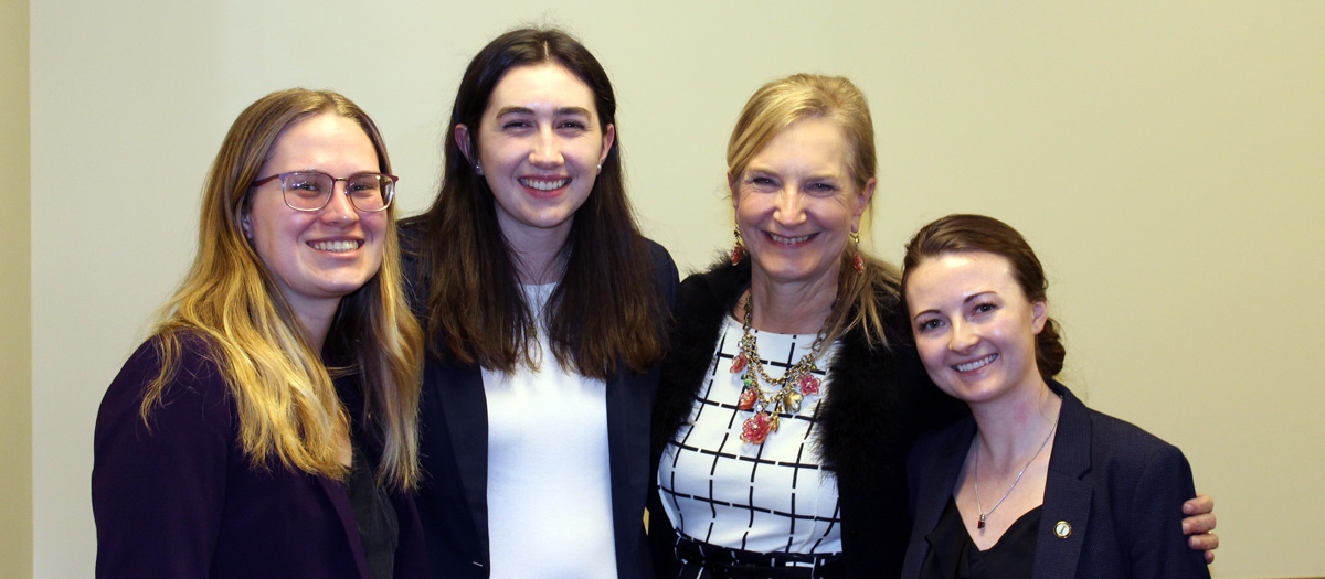 Curtright with fellow McClure interns and State Representative Caroline Nilsson Troy