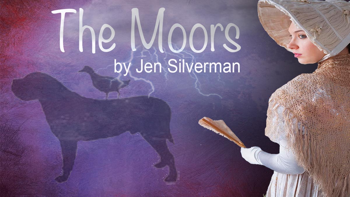 The Moors poster of a young girl, a dog and a moor hen.