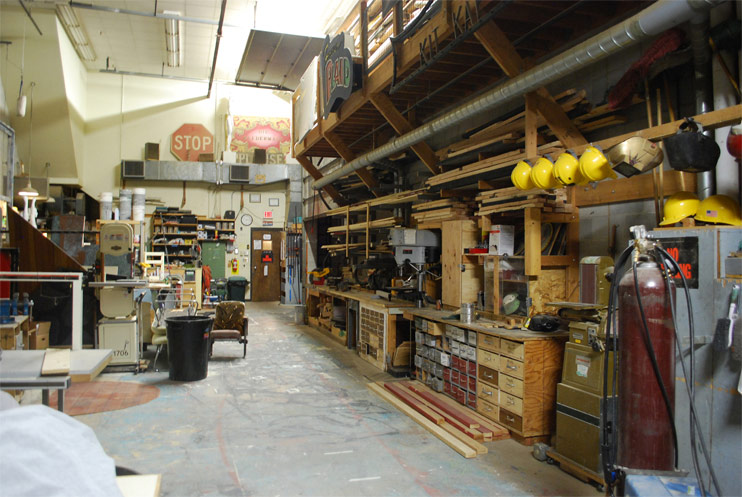 The Hartung Shop allows students to work on set design
