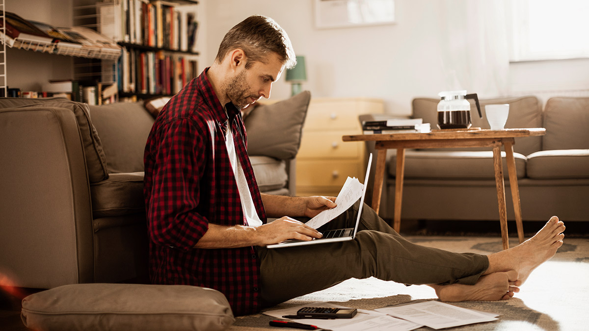 Man studying