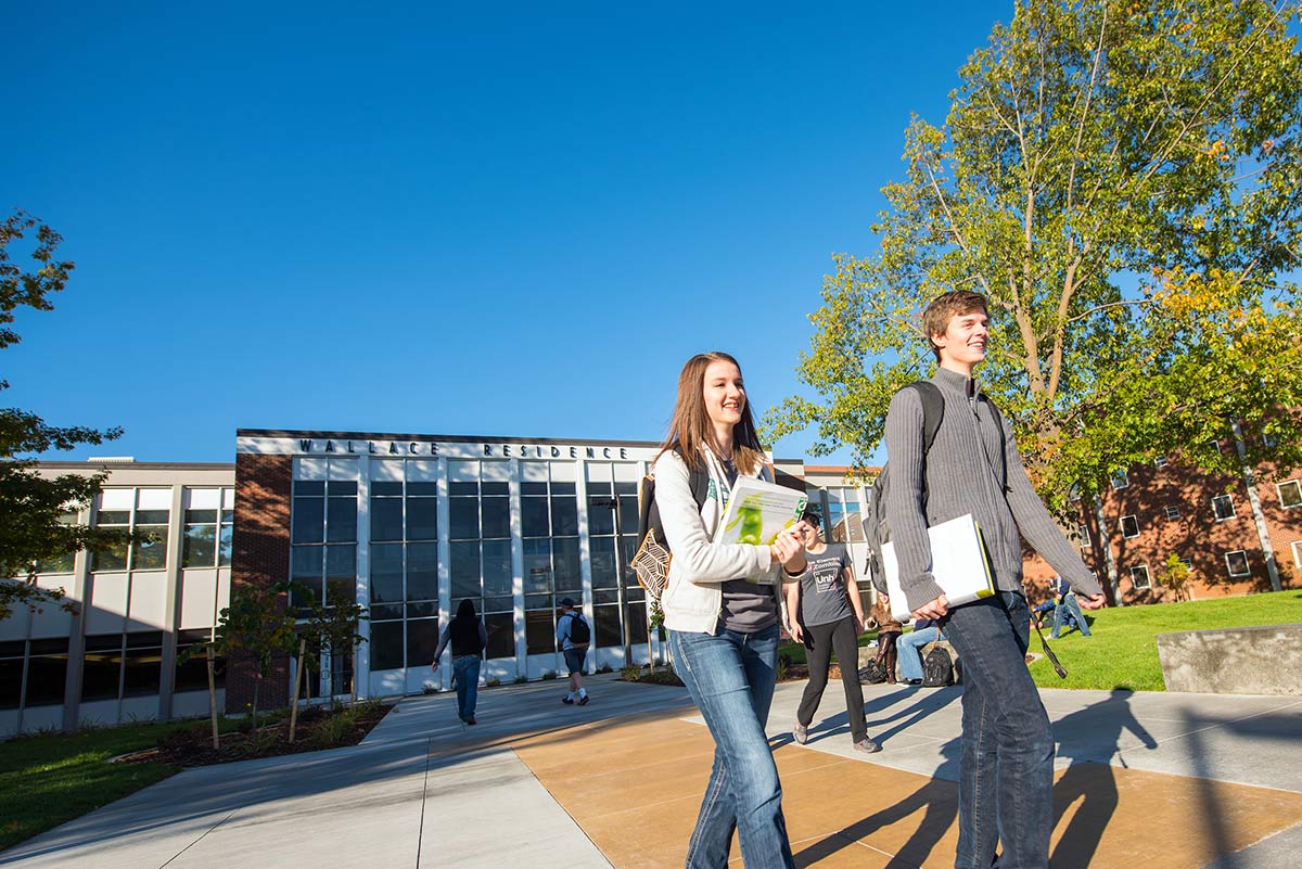 Entrance to Wallace Residence Hall, where Ballard is located.