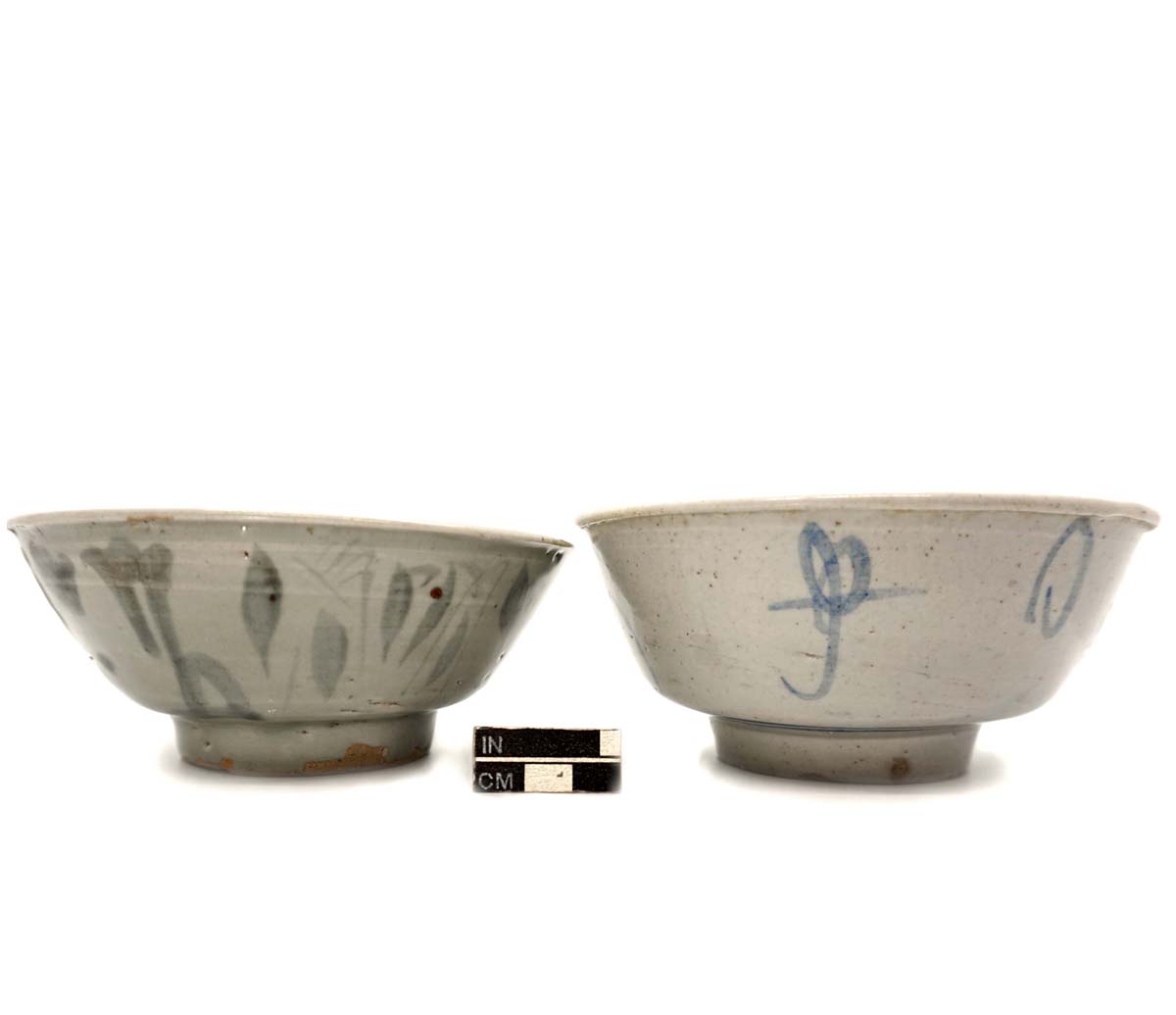 Rice bowls, "Bamboo" pattern, porcelaneous stoneware.