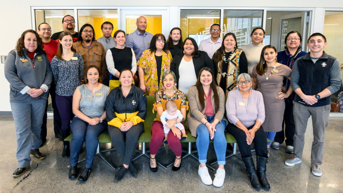 Large group of indigenous individuals