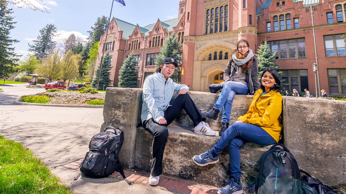 people on campus