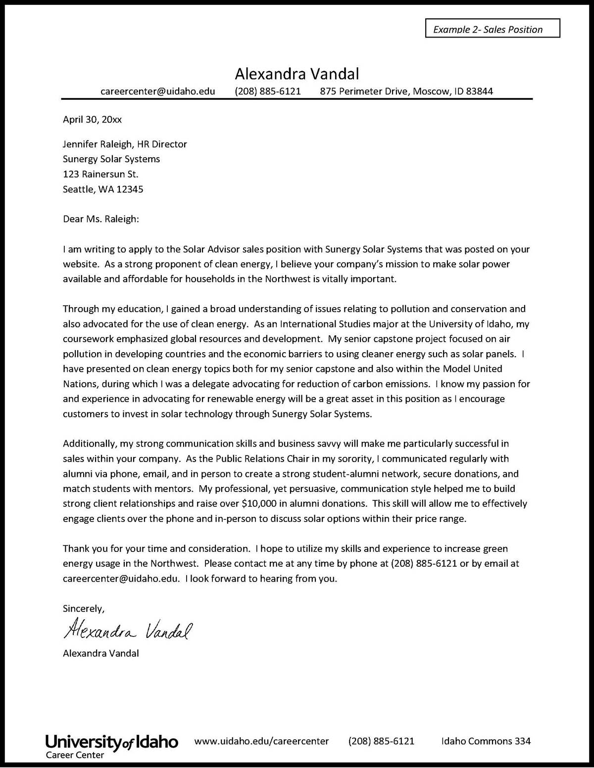 Targeting A Cover Letter Page 2