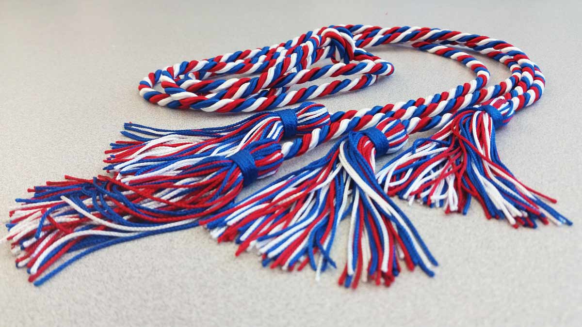 Honor cords are free to wear during graduation