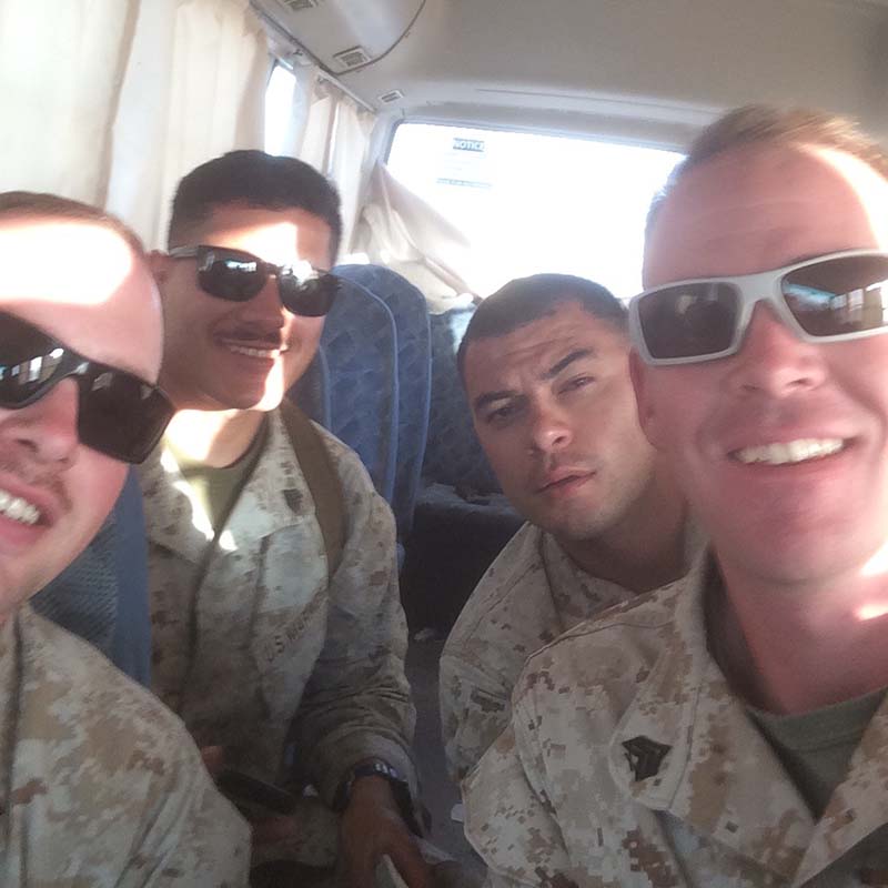 SSgt Michael Clark with other veterans