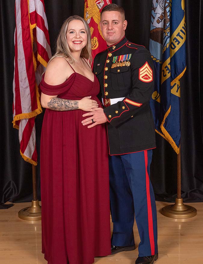 Christopher Moss and his wife.