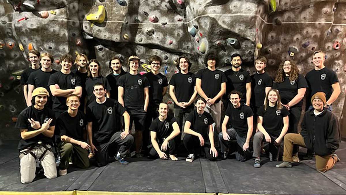 Group photo of the climbing team
