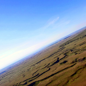 High altitude image taken by RISE scientific balloon that reaches one hundred thousand feet