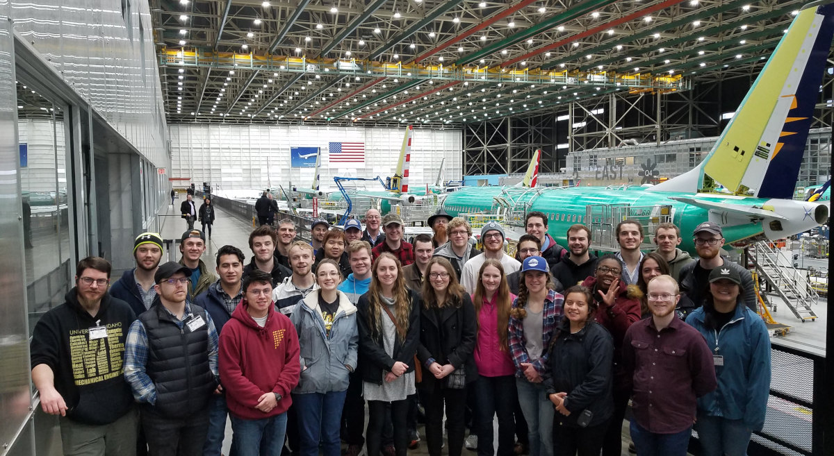 ASME members alongside Boeing’s 737 final assembly line in Renton