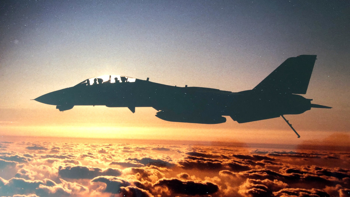 Waiting to Land Aboard the Carrier at Sunset